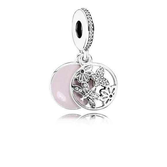 Authentic Retired Pandora Springtime Dangle/Soft Pink Enamel 791843EN40 NWT - Picture 1 of 5